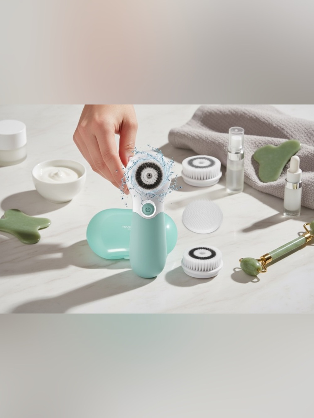 TOUCHBeauty Facial Brush Deep Cleansing Set 3 Different Spin Brush Heads NWOB‎